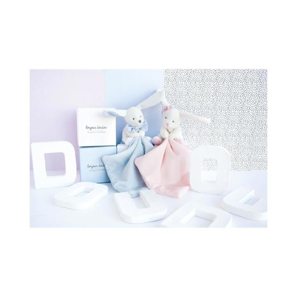 Doudou Pupujussin Huppu - DOUDOU JA YHTIÖ - Vaaleanpunainen - Tyttö - Vastasyntynyt - Pehmo 10cm - Kukkarasia rosa och vitt