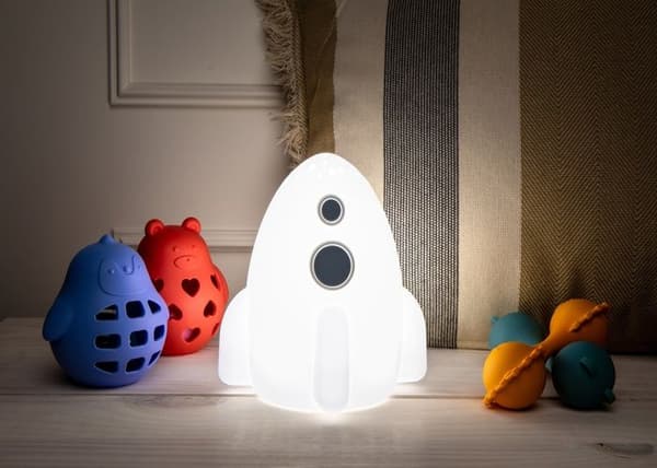 Little L | Silikon Touch-lampa Raket - Vit - TU Vit
