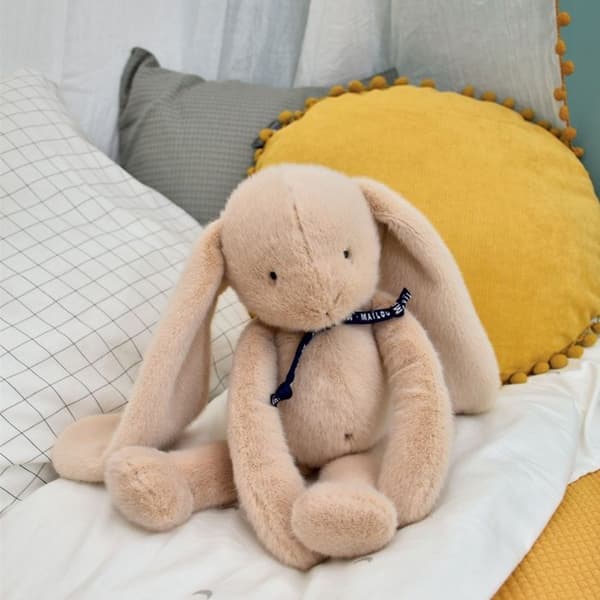 MA0163 Le Lapin Meloe 37cm Beige - MAÏLOU TRADITION - PELUSHER/Doudous - Brun - Polyester / Bomull beige