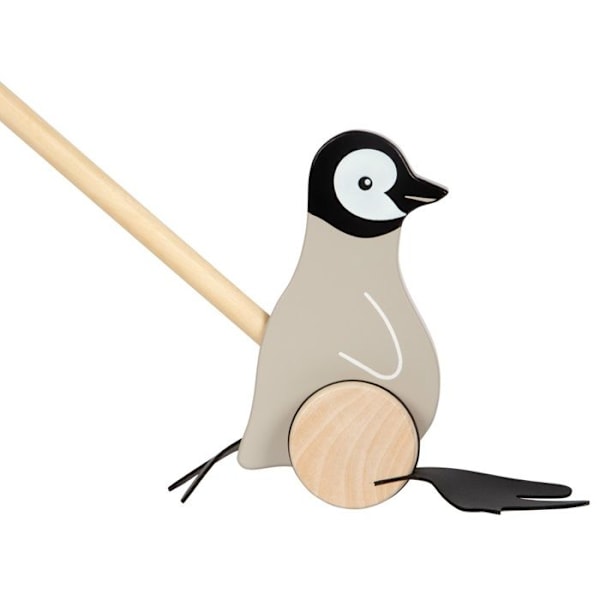 "Pinguin att skjuta - Small foot company - LEGLER - FSC-trä - 18 månader - Grå" Grå