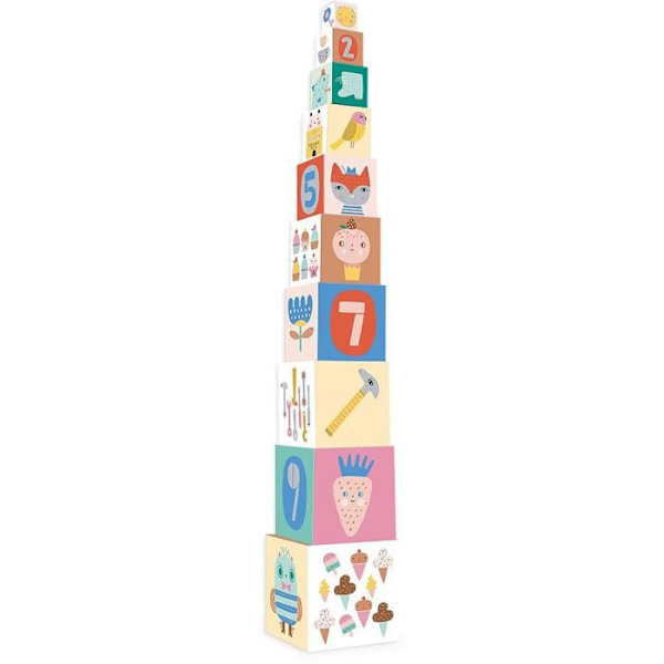 Cubes gigognes Vilac Suzy Ultman - Numérotés de 1 à 10 - Enfant - Bleu Vit