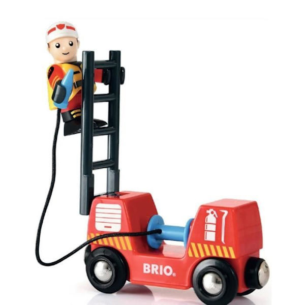 Brio World Circuit Action Pompier - Täydellinen pakkaus 18 osaa - Puinen junarata - Ravensburger - Sekä tytöille että pojille 3-vuotiaasta alkaen - 3 Flerfärgad