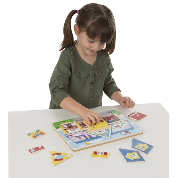 Melissa & Doug - Runt huset ljudpussel Flerfärgad