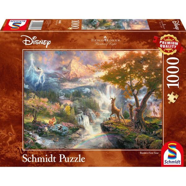 Pussel 1000 bitar - SCHMIDT SPIELE - Thomas Kinkade Studios - Disney - Bambi - 1000 bitar Flerfärgad