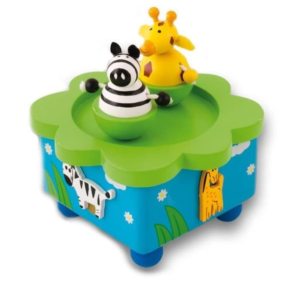 Musikboks - Jungle - 2 magnetiske dyr - Tal med dyrene