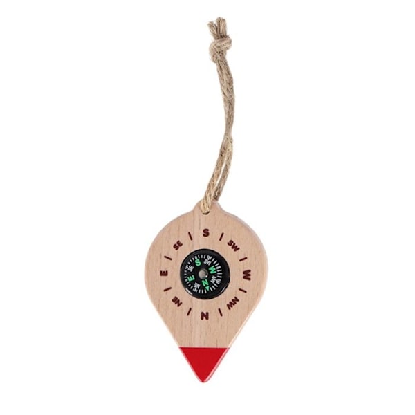 Träkompass - Esschert Design - Barnkompass - FSC-certifierad - Mått 7,3x4,8cm - Unisex Beige
