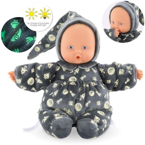 My Doudou COROLLE - Babipouce Shines in the Night - 28 cm - vaniljdoft - från födseln Grå och beige