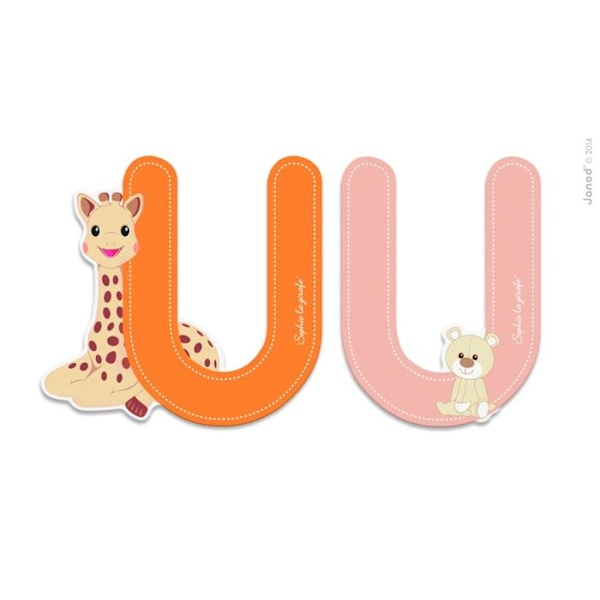 Janod - Bokstaven U Sophie the Giraffe - JURATOYS Orange