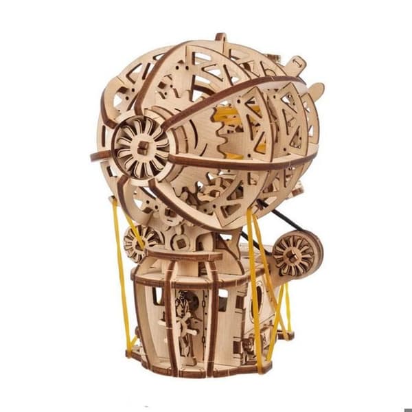 Steampunk Luftskib - Ugears - 3D puslespil i træ beige