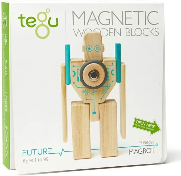 Tegu - Magnetiske blokke Magbot beige