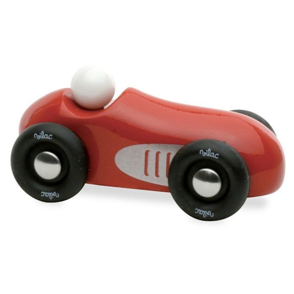 Vilac röd Mini Old Sport car - Leksak för pojkar från 2 år och uppåt