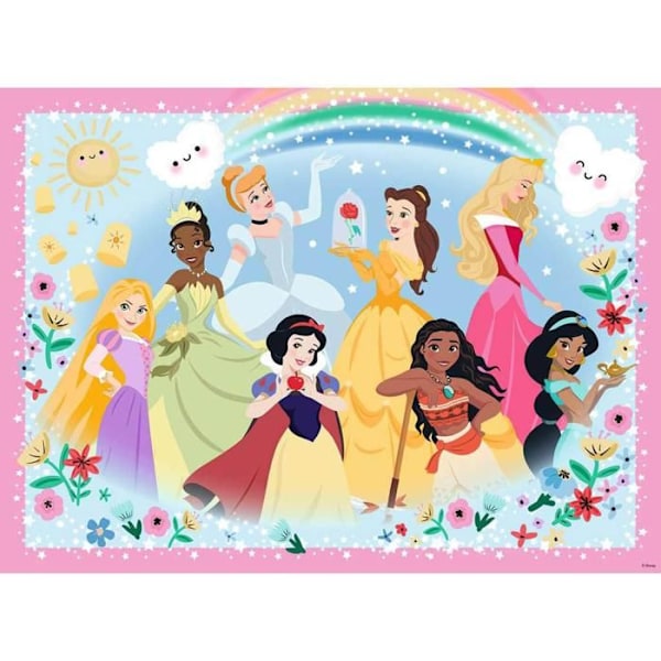 Pussel 100 bitar XXL: Kollektion Pärlor: Disney-prinsessor: Starka, vackra och modiga Enfärgad