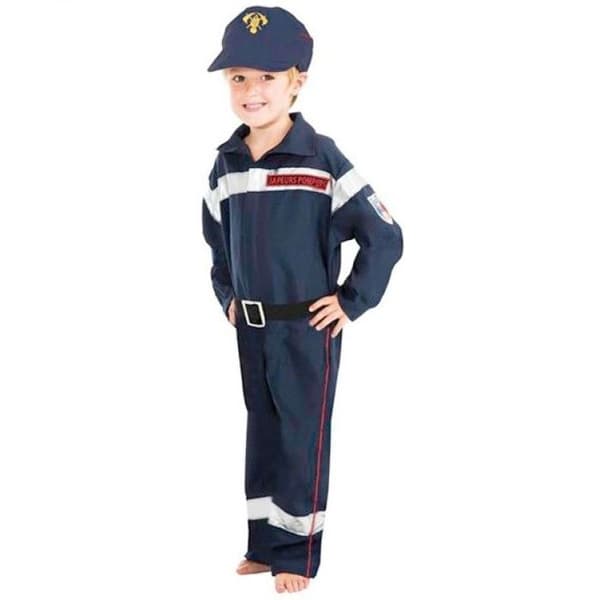 Brandman kostym barn - CHAKS - Yrke - Polyester - Blå - UE-konform - 5-6 år gammal