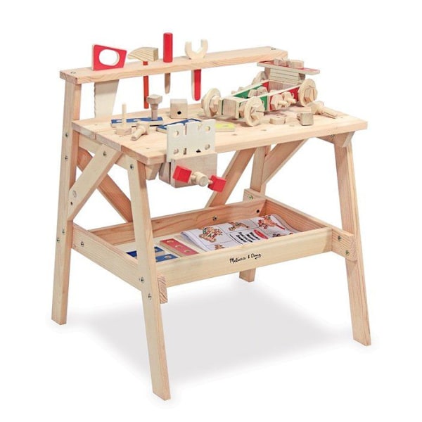 Träprojektarbetsbänk - MELISSA & DOUG - Pojke och flicka - Från 3 år Flerfärgad