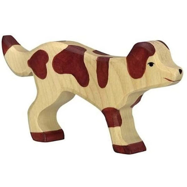 HOLZTIGER - 80058 - FIGUURI - MAATALOUTEN KOIRA Beige, brun och svart