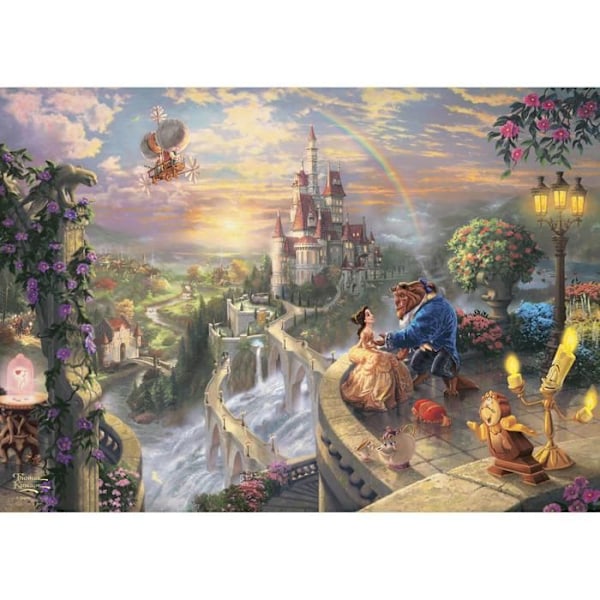 Puzzle 500 palasta : Disney : Kaunotar ja hirviö Flerfärgad