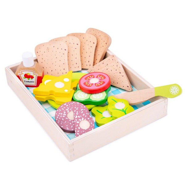 Nya klassiska leksaker - Imitationsspel - Kök - Lunch/picknick att skära - Kartong med 18 delar - 10591