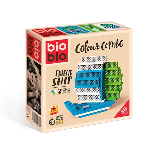 Bioblo - Bioblo Ystävän Laiva 40 tiiltä - HUBTOYS Blå