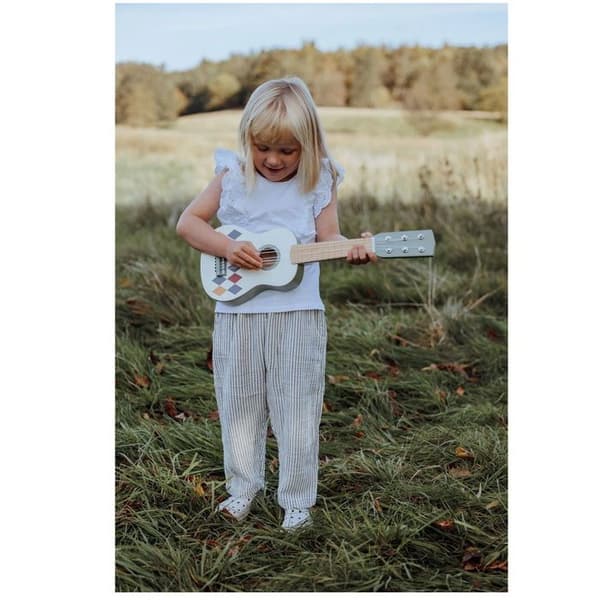 Musiklegetøj - MAMAMEMO - Harlekin Guitar - Træ - Grøn - 6 strenge Grön