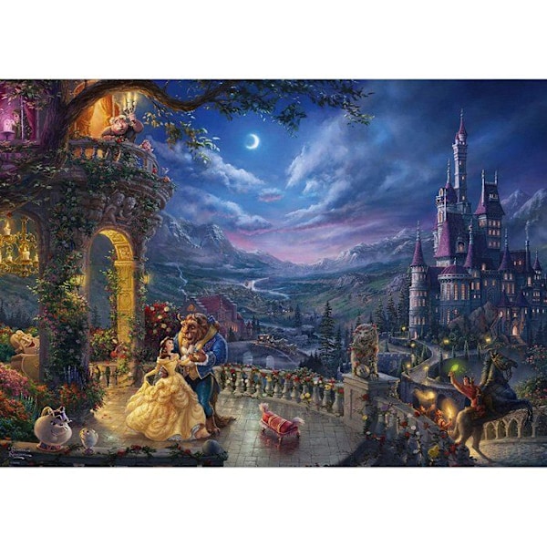 1000 palanpuzzle: Kaunotar ja Hirviö, Disney Flerfärgad