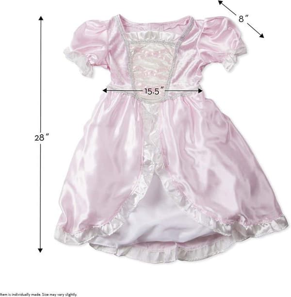 Kostume Prinsessekjole - MELISSA & DOUG - Prinsessekostume - Rosa - Polyester - 3-6 år rosa och vitt