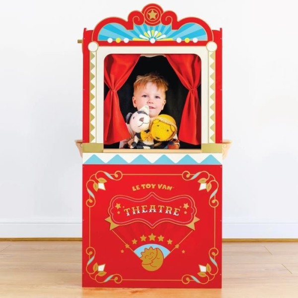 Dockteater i gummi - Le Toy Van - ETIKETUR - Röd - Blandad - För barn