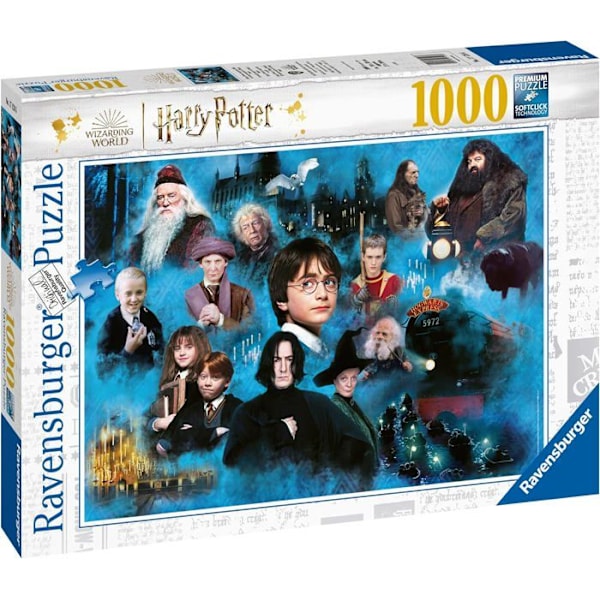Pussel 1000 bitar: Harry Potters magiska värld Unik färg