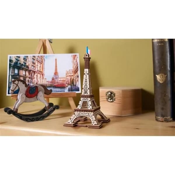 Paris Tårn - Ugears - 3D puslespil i træ beige