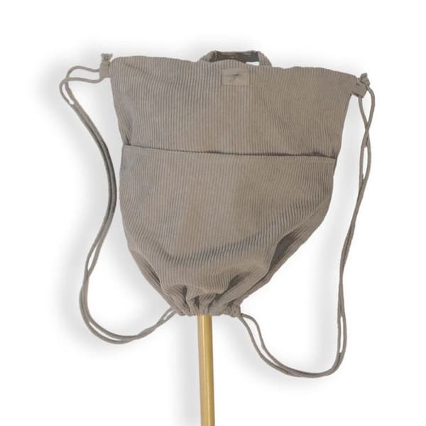 Hästhopp - BYASTRUP - Vit fläckig hästhuvud - 68 cm - För barn 3 till 8 år - Trä Vit
