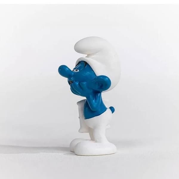 Figurine Smurf: Doven Smurf Vit, blå och svart