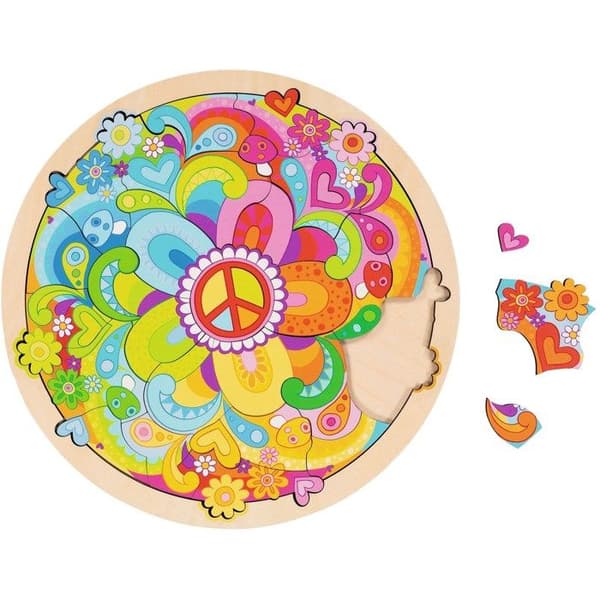 Goki - Pussel mandala Blommor - GOLLNEST & KIESEL Ros