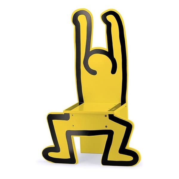 Træstol - VILAC - Keith Haring gul - Moderne - Design - Barn Gul