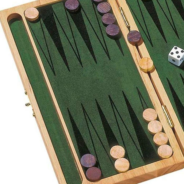 Brädspel - GOKI - GOKI Backgammon - Grön - Blandat - från 6 år och uppåt Grön