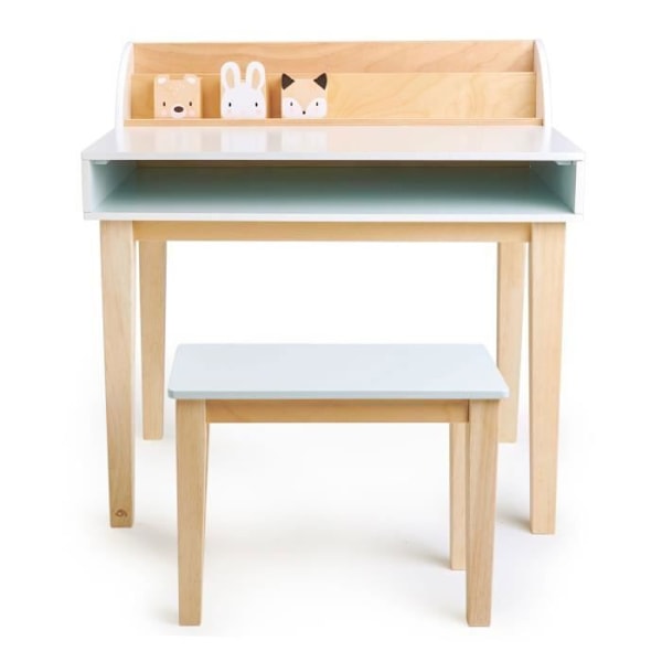 Tender Leaf Toys - Barnskrivbord och stol - DAM Beige