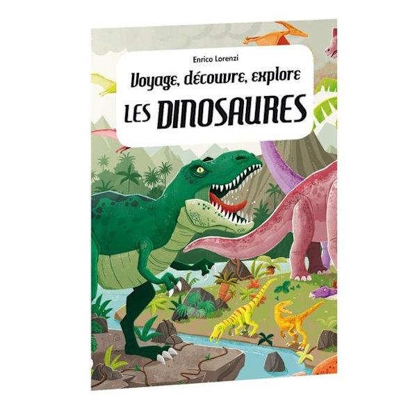 Pussellåda - Sassi Junior - Dinosaurier - 205 bitar - 32-sidig bok - Ekologisk Grön