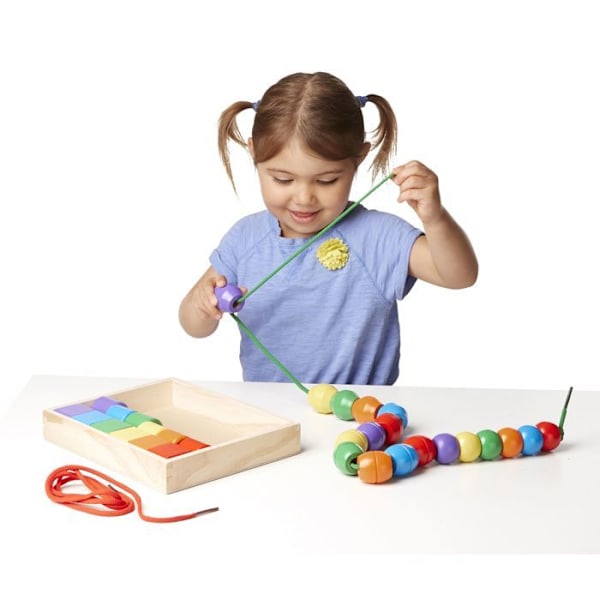 Pääsidontapallot - MELISSA & DOUG - Kolmekymmentä puupalloa - Sekalaista - Alkaen 3-vuotiaasta. Flerfärgad