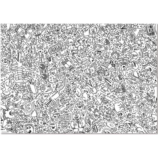 Pussel 1000 bitar: Keith Haring Grå