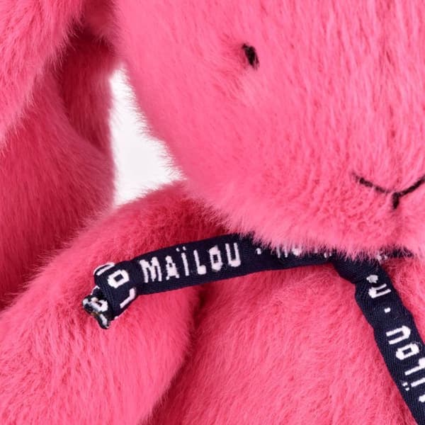 Lapin Meloe Rose Bubble Gum - 37cm - MAÏLOU TRADITION - PEHMOSET/Eläimet - MA0295 - Polyesteri / Puuvilla Ros