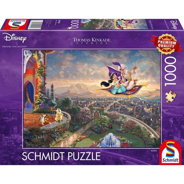 Pussel 1000 bitar - SCHMIDT SPIELE - Thomas Kinkade Studios - Disney - Aladdin - 1000 bitar Flerfärgad