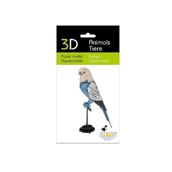 Fridolin - 3D-pappermodell Undulat Blå