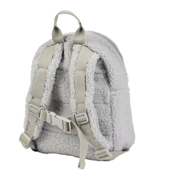 Barnryggsäck - Nattou - Grå nalle - 28x23x14 cm - Bekväm - Maskintvättbar Grå