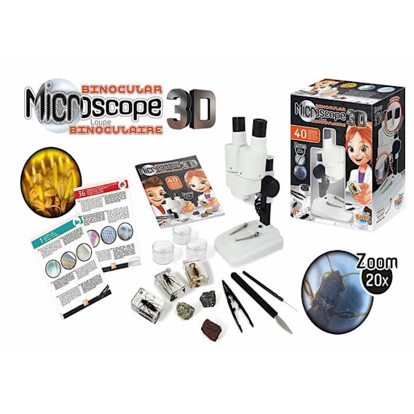 3D-stereomikroskoop - BUKI RANSA - Koulutus- ja tiedepeli - Mukana lisävarusteet Flerfärgad
