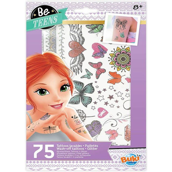Buki Ranska - 75 Vettävissä Tatuointeja Kimalteilla Rosa