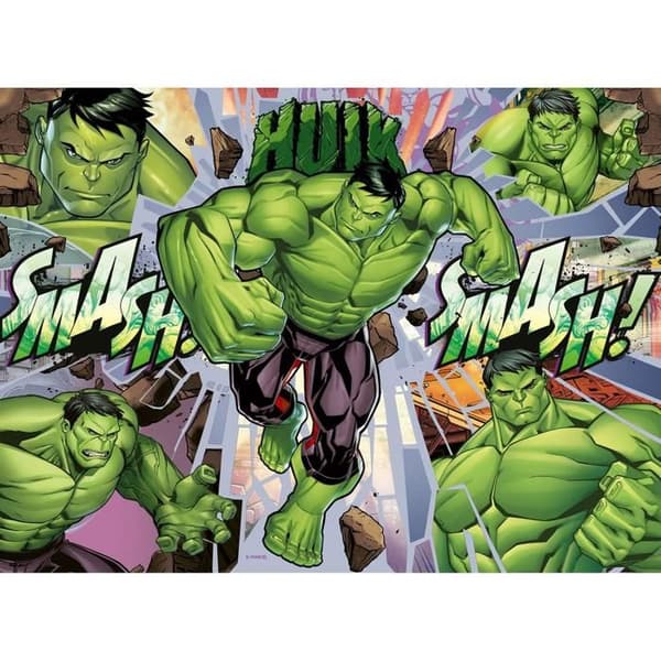 Pussel - RAVENSBURGER - Pussel 100 bitar XXL - Tema Avengers - 100 bitar - För barn 7 till 10 år Grön
