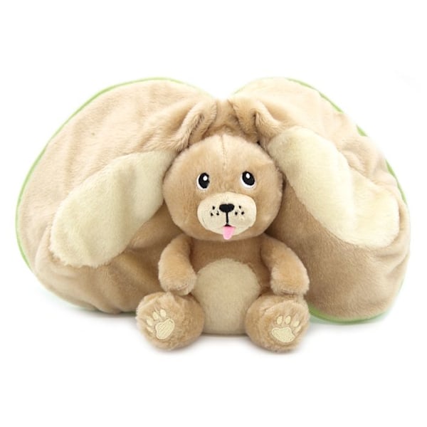 Peluche - Les Déglingos - Flipetz Hund Apple - 2 i 1 - Vändbar - Maskintvättbar Grön