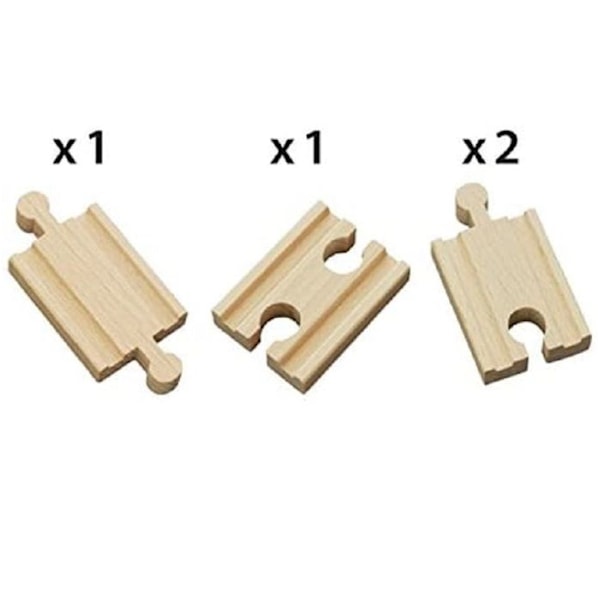 Set med 4 mini raka bokstänger - BRIO - Blandat - 54mm kastanj