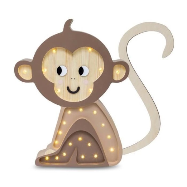 MONKEY-pöytälamppu LED Apina H34cm Ruskea Jungle Little Lights
