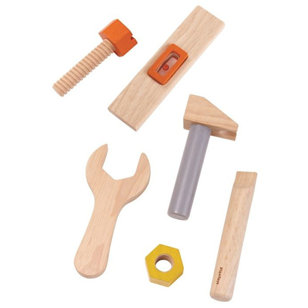 Plan Toys - Työkaluvyö - TROUSSELIER beige, svart och orange
