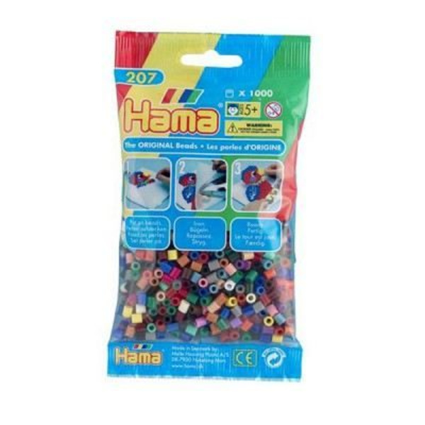Perlor - HAMA - 1000 perlor Mix - 22 färger - För barn - Från 5 år 22 färger