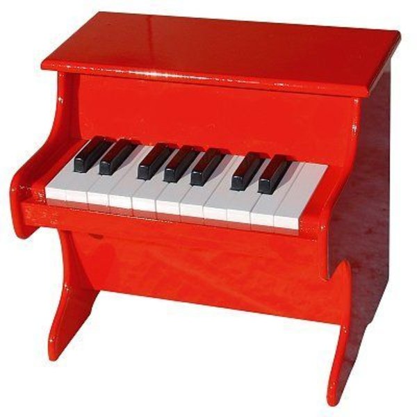 VILAC - 18-tangenters rött piano med noter
